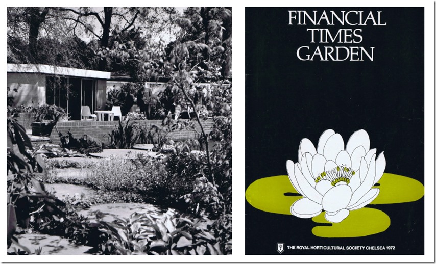 John Brookes plan for the Financial Time Garden Chelsea Flower Show, 1972