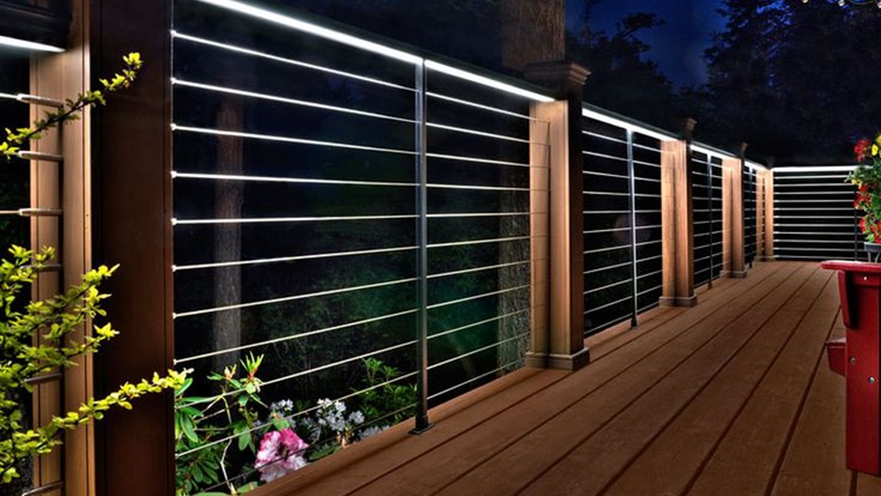 Low voltage lighting under handrails